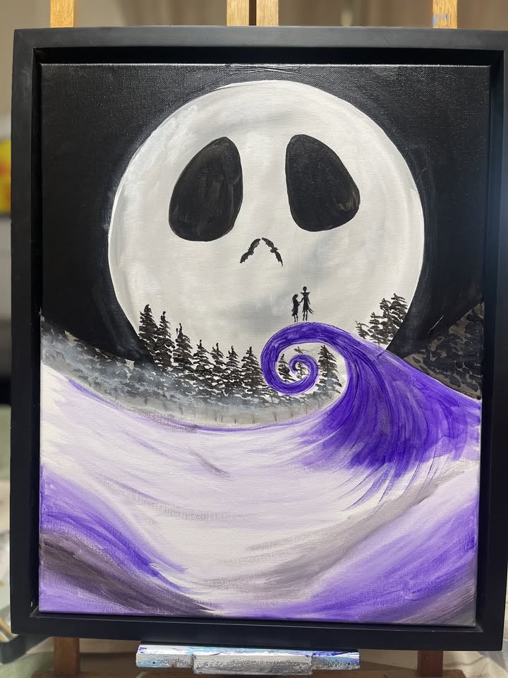 Paint & Sip - Jack & Sally Moonlit Night